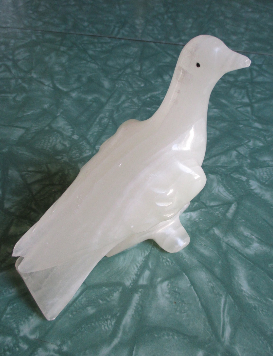Lovely Vintage White Stone Marble Mourning Dove