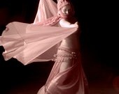 Wall art home decor artistic nude belly dancer with veil color fine art photo print - Dancing in the dark - Infrared - 06