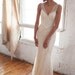 Beaded Lace Art Deco 1930s Inspired Sleeveless Bridal Gown with Bias Silk Slip, Lace Train and Bustle, Low V back, Mermaid, the "Gemma"