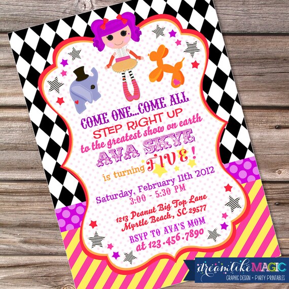 Printable Party Invitation-Peanut Big Top Circus Design Il_570xn