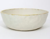 Small Gold Rim Bowl in Cream and Gold