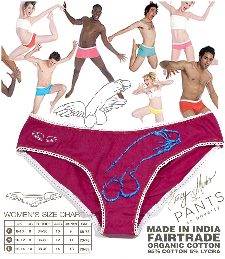 Penis Envy (mature) team-up with PantsToPoverty - Magenta, new ruched style, all sizes