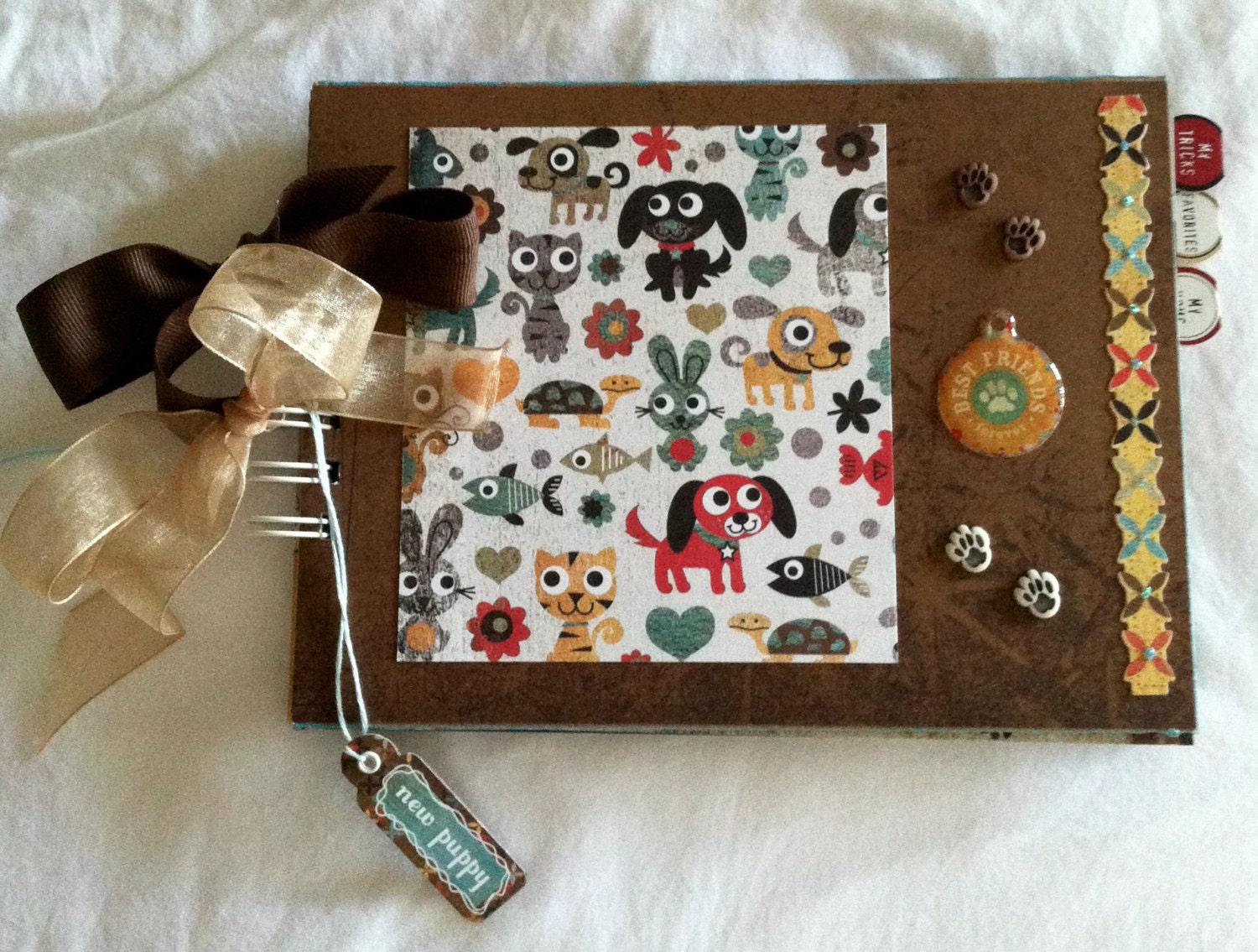 6x8 Puppy dog scrapbook or junk journal
