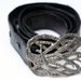 Artisan Sterling Brutalist Branch Belt Buckle on Soft Black Leather Belt