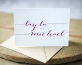 Wedding Thank You Notes - Calligraphy Personal Stationery