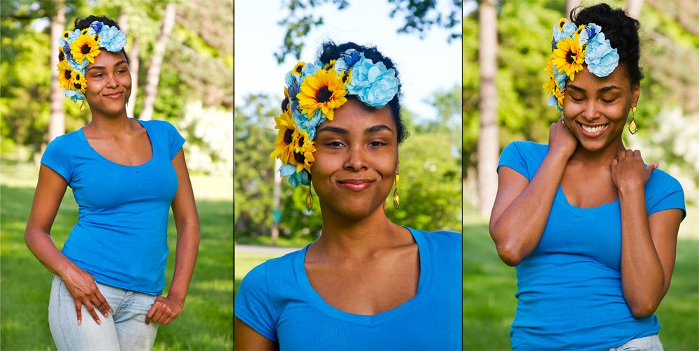 Sun And Sky Hair Flower