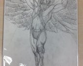 Hawkman pencil sketch by Steve Lieber