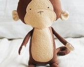 Monkey Sewing Pattern Chimp Softie Plush Toy Cloth Doll Pattern PDF