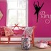 BIG Ballet Dancer Personalized Name 38"l x 46"h Vinyl Wall Lettering Words Quotes Decals Art Custom