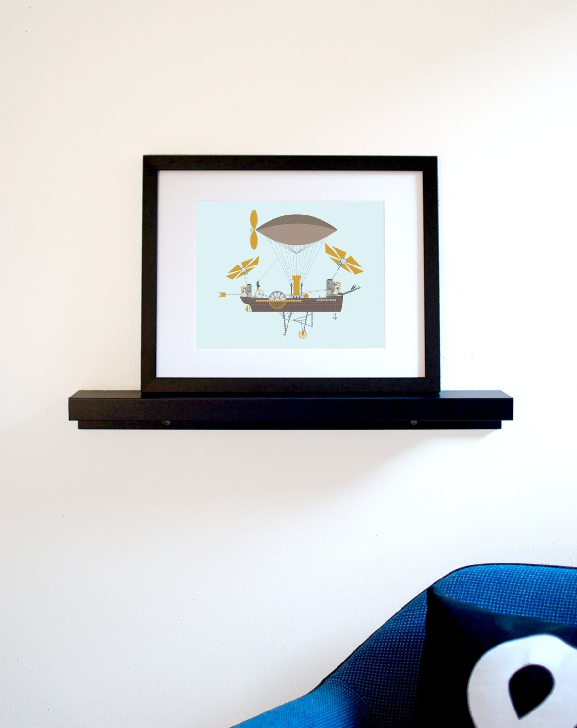 Steampunk Flying Machine Art Print (Free Shipping in US)