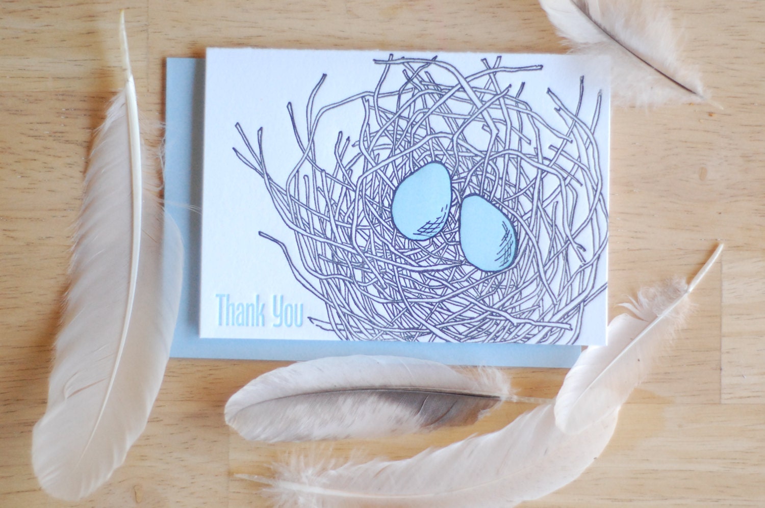 Letterpress Thank You Nest