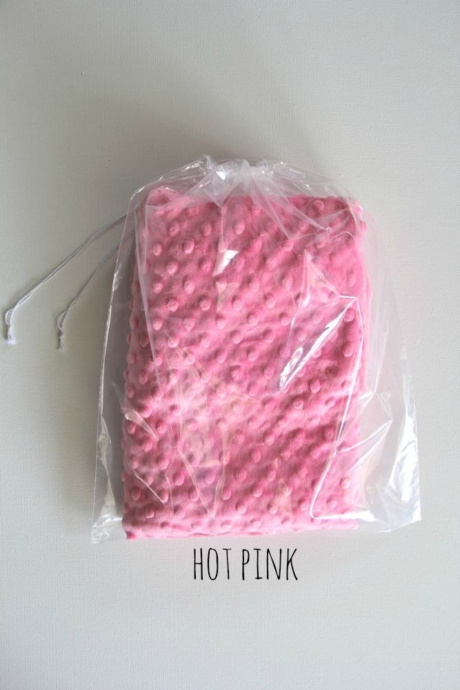 hot pink minky dimple dot destash