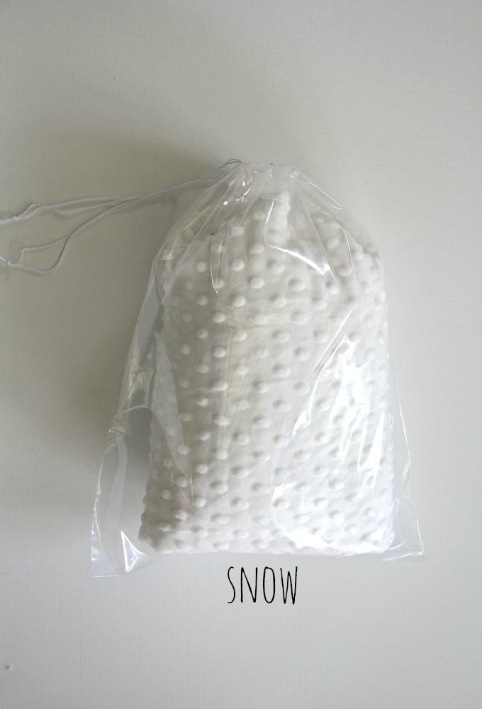 snow minky dimple dot destash
