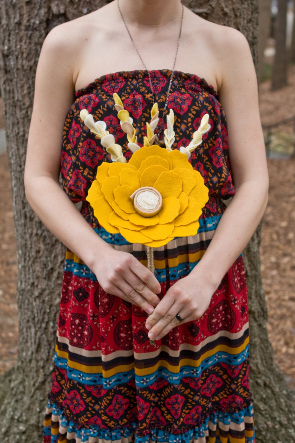The Dreamy Christina - Felt Bouquet - Alternative Bouquet - Wedding - Flower Girl - Bridesmaid -