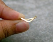 1 Single Chevron Above Knuckle Ring Gold Brass Adjustable Thin Delicate Stacking Ring