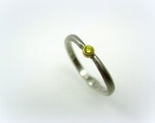 yellow lab created diamond ring in 18 karat gold and palladium