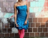 80s A.J. Bari Silk Party Dress