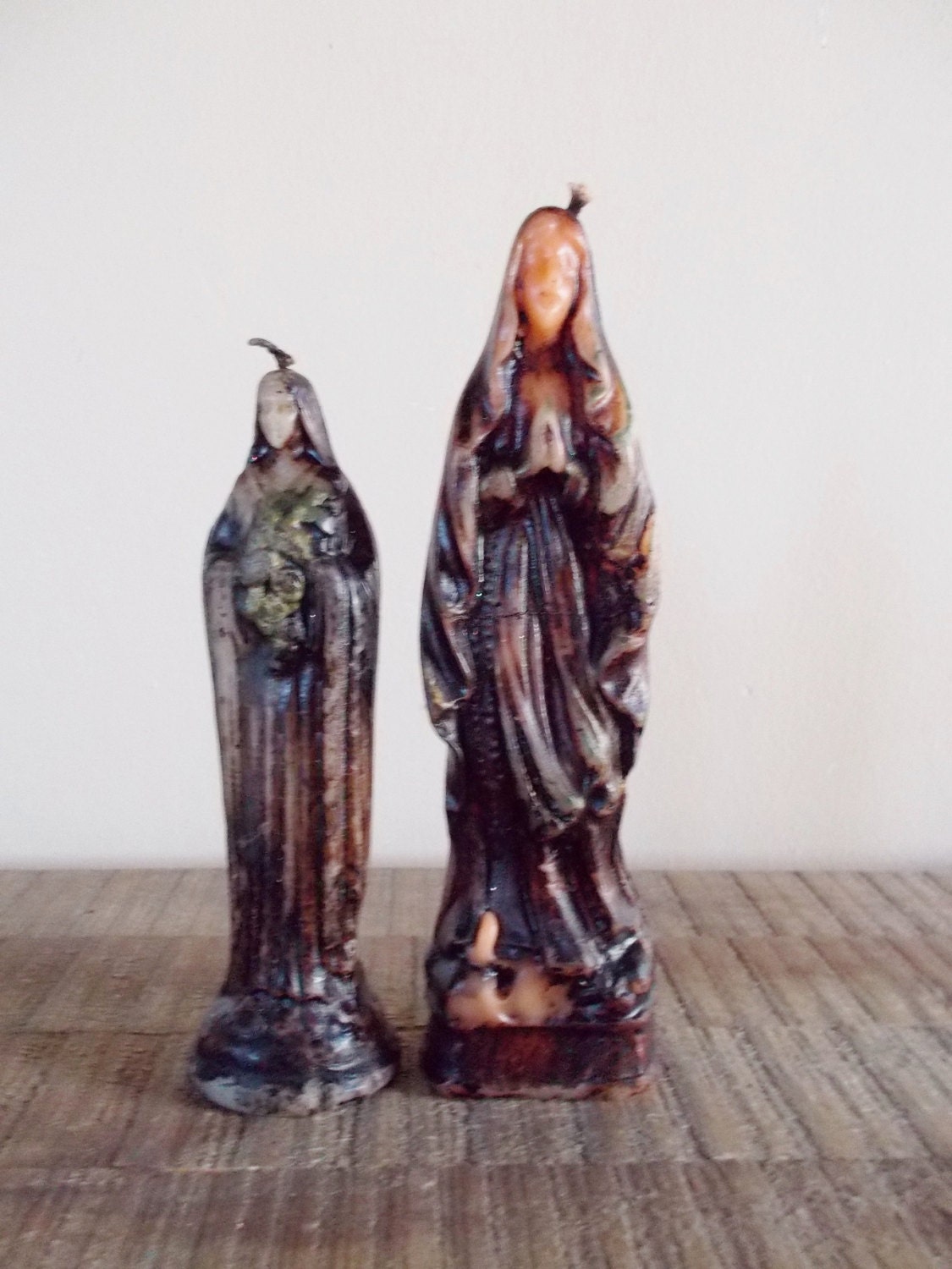 Pair of Vintage Nun Candles