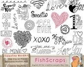 Valentine Word Art - Love Doodles - Quotes & Sayings - Scrapbooking Titles - Photoshop Brushes Il_170x135