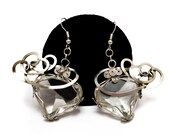 Romantic Wire Wrap Crystal Quartz Earrings