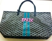 THE BREA - Goyard Inspired Tagged Tote Bag - Wearable Art - Made to Order