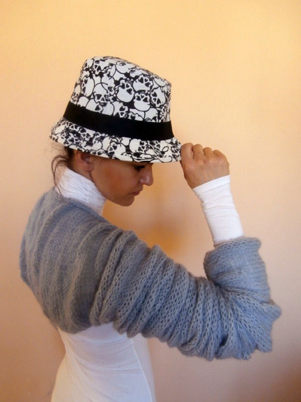 Frilly Long Sleeve Mohair Shrug