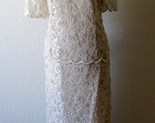 Vintage-80s-Sequen-Formal-Evening Gown-Wedding-Maid of Honor-L