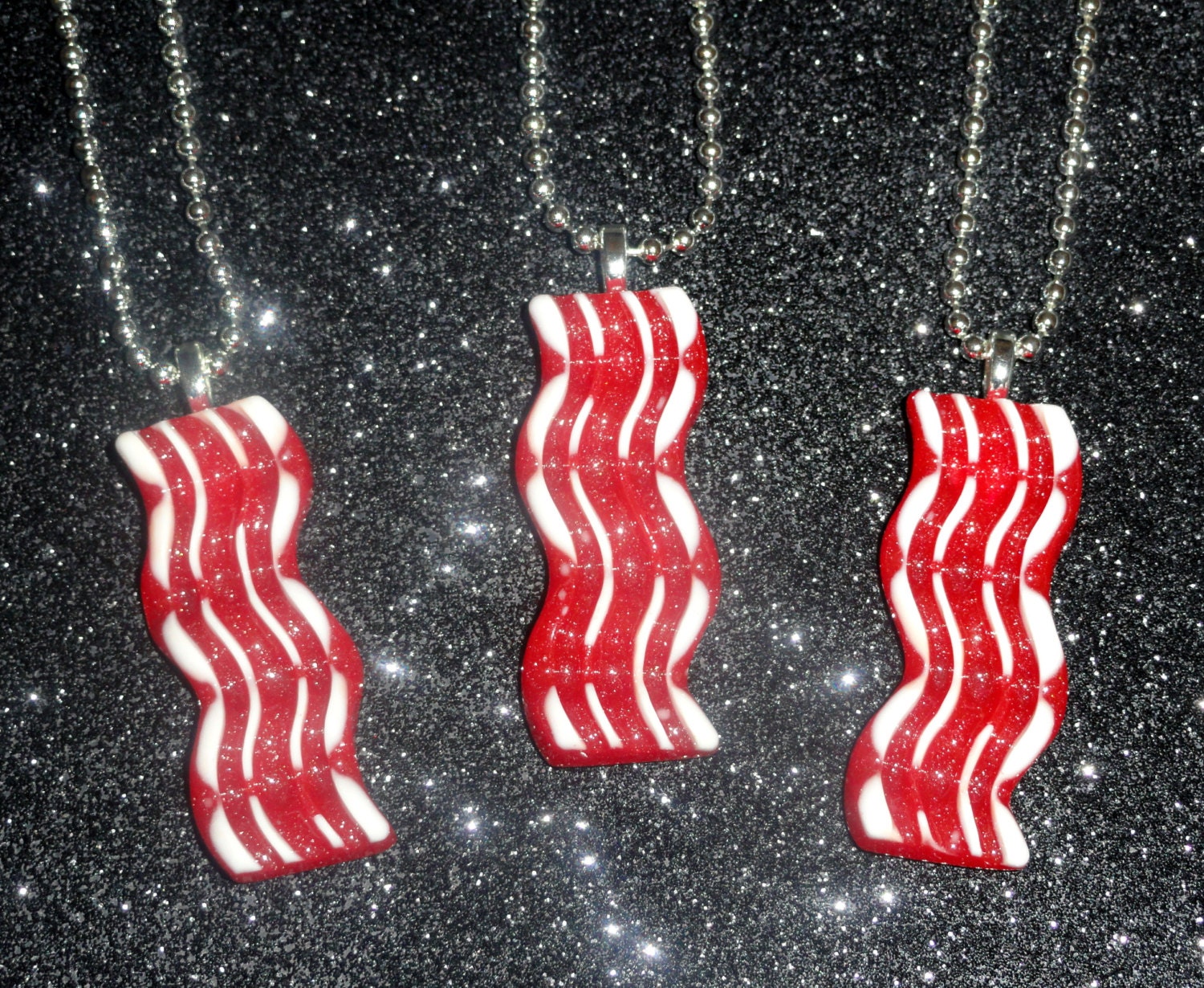 I LOVE BACON - Resin Pendant Necklace