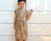 flax : high waist modern french sleeve dress