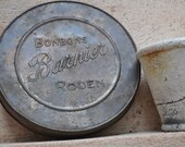 French Bonbons Antique Tin Lid