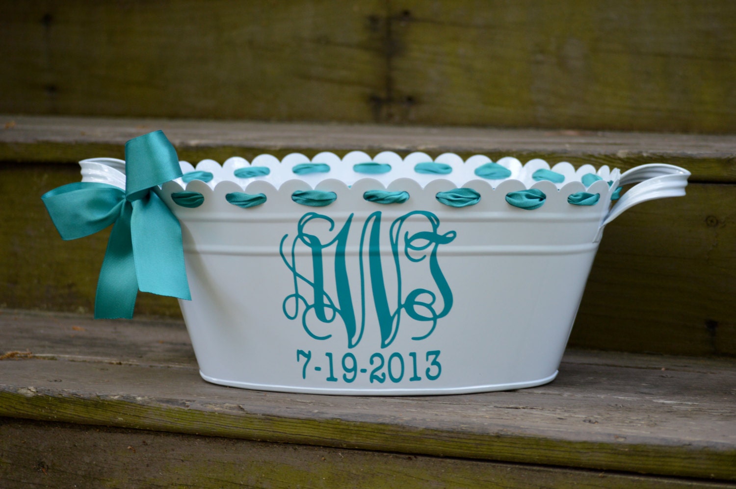 Personalized metal tub/ beverage bucket-assorted colors available