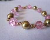 Pink and Gold Bracelet