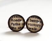 Paths of Victory Cuff Links Bob Dylan Music Lyrics Vintage Copper Cufflinks