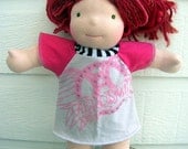 14-16inch waldorf doll AEROSMITH upcycle dress American Girl boutique