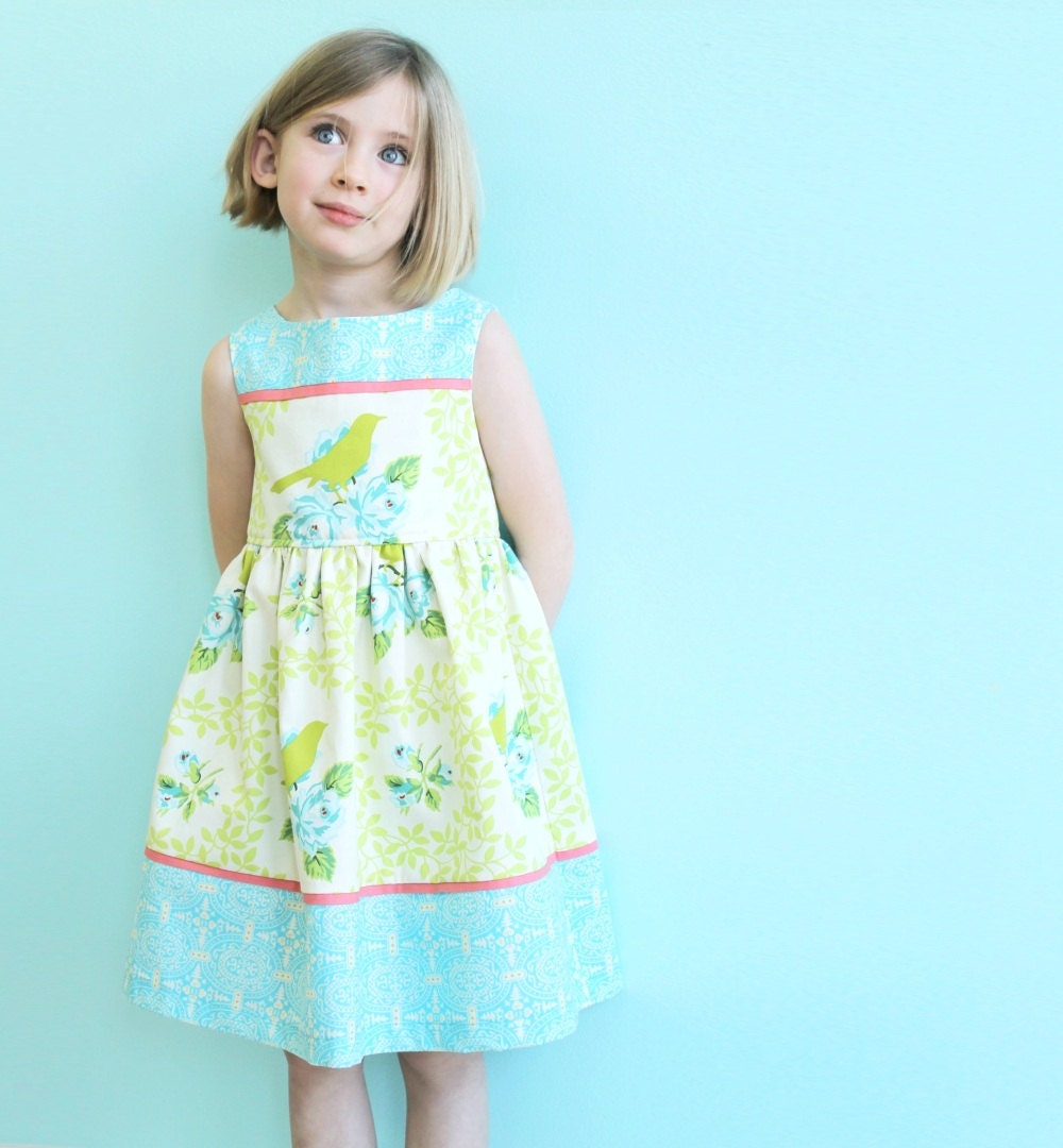 Girls Spring Easter Dress-   Colorblock Cutie Party Dress
