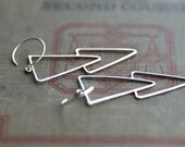 Triangle Sterling Silver Earrings - Dangle