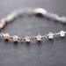 Moonstone and Sterling Silver Wire Bracelet - Multi-colored