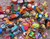 CLEARANCE - Destash - 60 Vintage 80s Toy Figures Rejects - Damaged