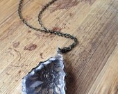 Crystal and brass filigree Necklace