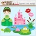 Princess and Frog Clipart - INSTANT DOWNLOAD - Digital Clip Art - WA318C2a