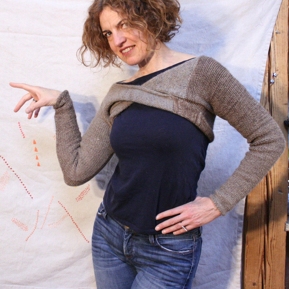 Sparrow Infinity Shrug, S/M cropped bolero knit top for summer breezes to keep you warm