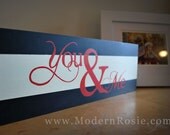 Nautical Stripe You & Me - Wooden Sign