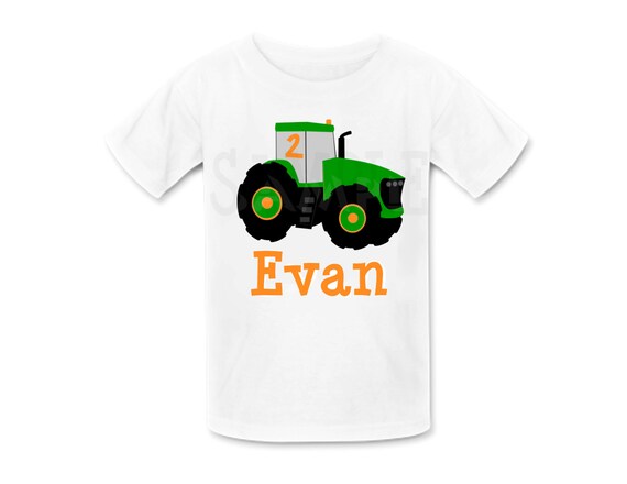 Farm Tractor Birthday Shirt or Onesie Farm Tractor Tshirt by The Trendy Butterfly Il_570xn