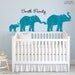 Wall decals  PERSONALIZED ELEPHANT FAMILY Vinyl art surface graphics interior decor by Decals Murals