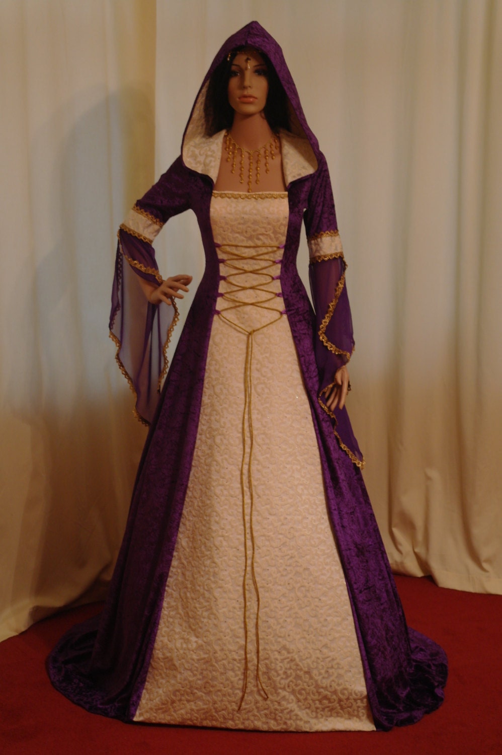medieval handfasting renaissance Wedding dress custom made