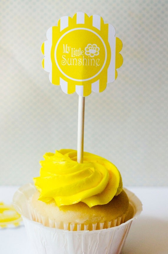 Yellow Sunshine Birthday PRINTABLE Party Tags (INSTANT DOWNLOAD) by Love The Day Il_570xn