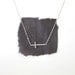 Sideways Cross Silver Necklace