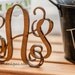 Personalized 4" Wooden Interlocking Monogram Cut Out - UNPAINTED