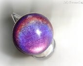 Purple holographic ring, chunky ring, gothic jewelry, gift for her