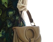 1950's purse / 50s 60s Etra leather curvy little kelly bag